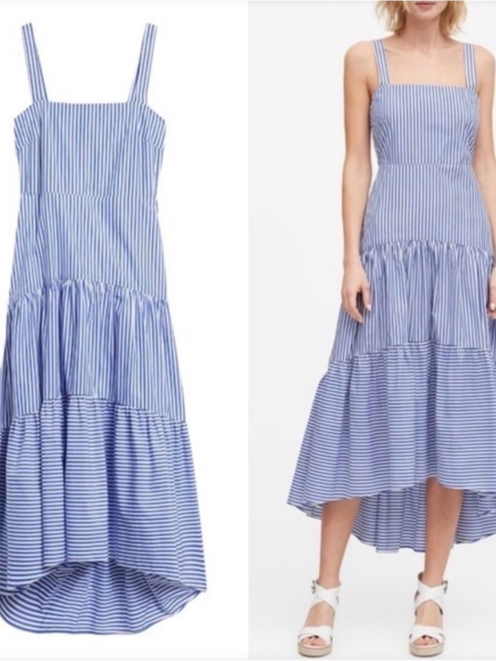 *BRAND NEW* Banana Republic Poplin Tiered Maxi Dress Size 0P